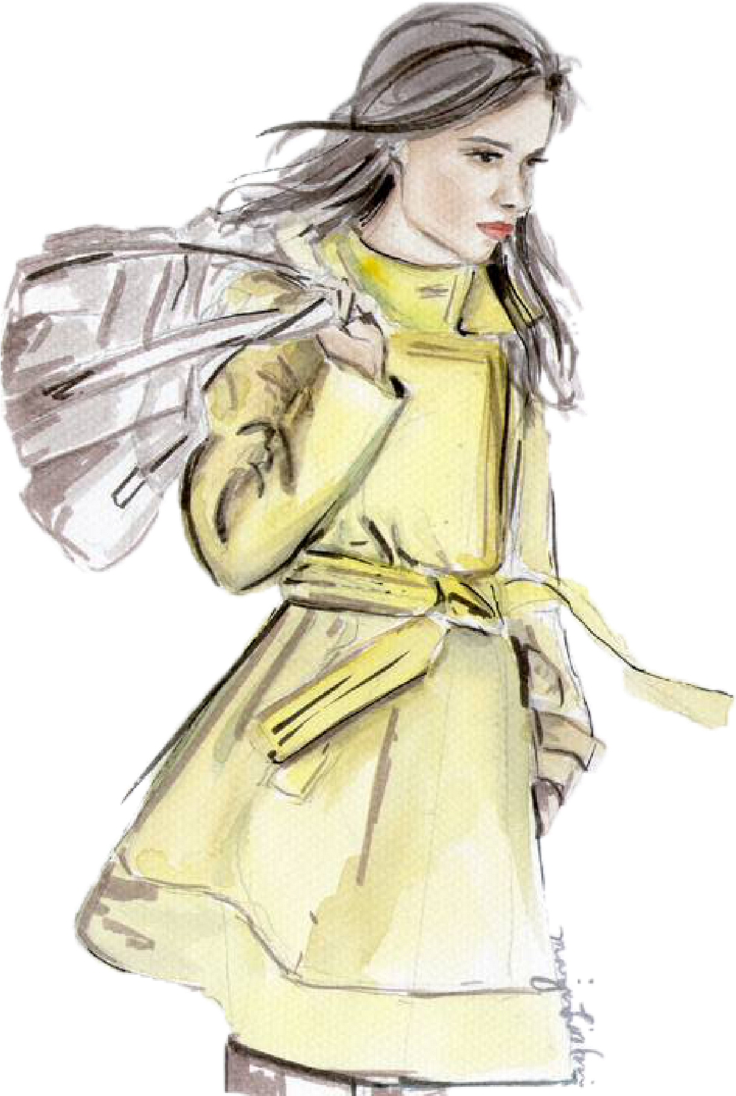 Watercolor On Paper - Illustration (1080x1600), Png Download