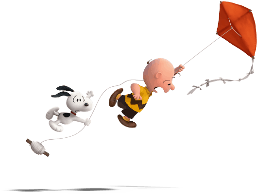 Charlie Brown - - Marmont+hill Peanuts Mh-pnts-32m-ww-24 Flying A Kite (600x483), Png Download