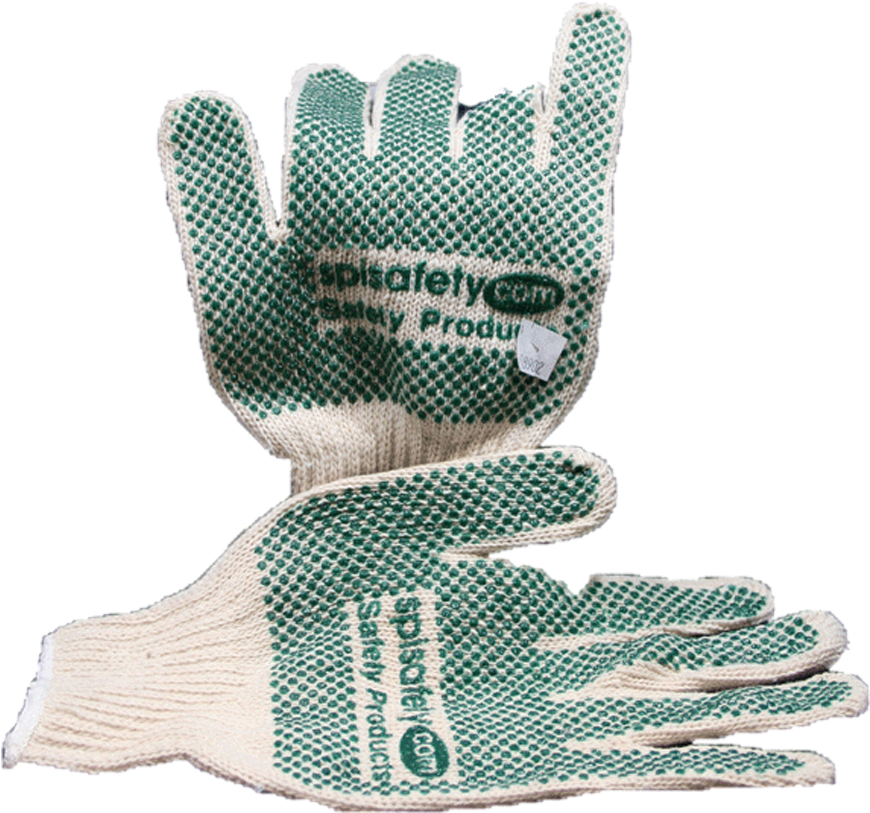 Gloves, Knit, Black Dot, Pd-2, Pair - Leather (900x900), Png Download