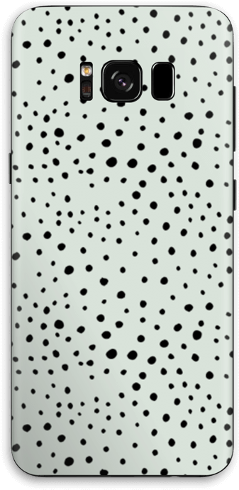 Black Dots On Green - Iphone (389x800), Png Download