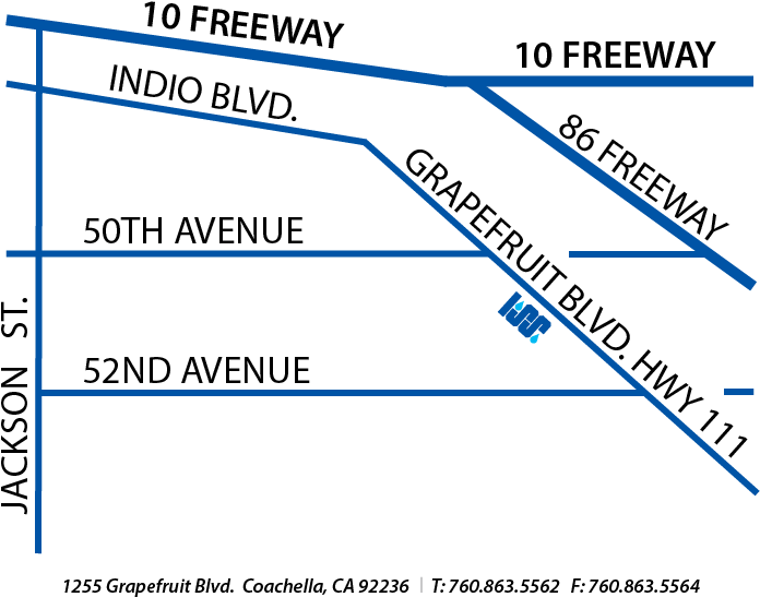 Map-coachella - Map (700x554), Png Download