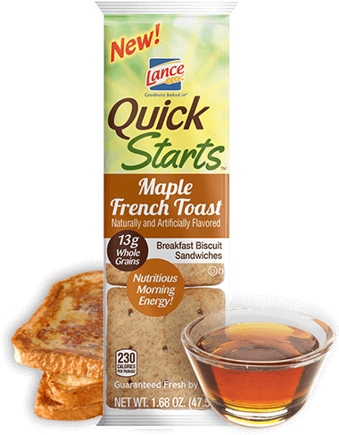 Lance Quick Starts Breakfast Biscuit Sandwiches, Maple (395x540), Png Download