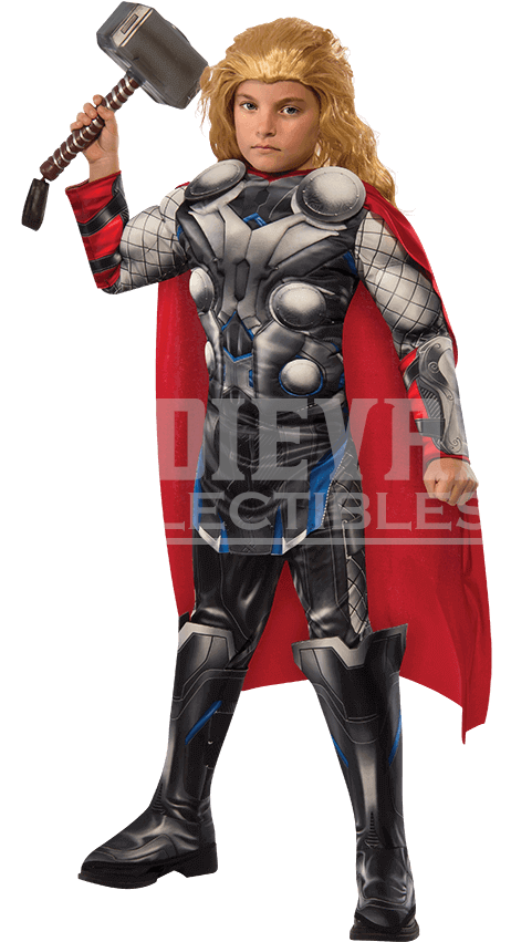 Boys Age Of Ultron Deluxe Thor Costume - Thor Costume With Hammer (850x850), Png Download