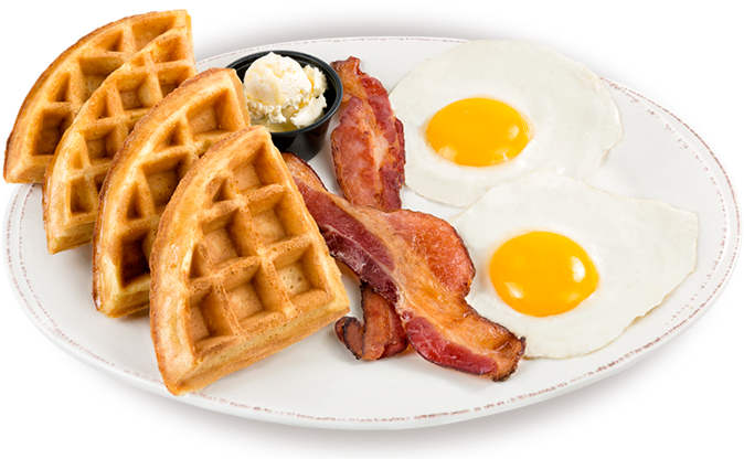 Waffle Mountainwafflebreakfast - Food (700x434), Png Download