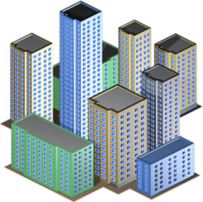 Buildings Psd - Hanoi (400x398), Png Download