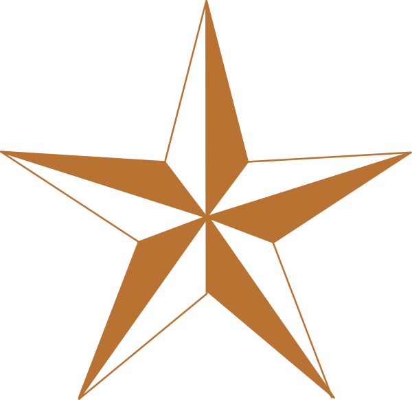 Arizona Copper Star Clip Art - Copper Star Png (600x582), Png Download