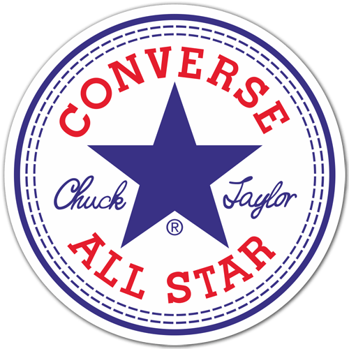 Car & Motorbike Stickers - Vector Logos Converse All Star (500x500), Png Download