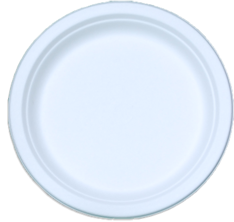 9" Bagasse Sugarcane Plates - Plate (500x500), Png Download