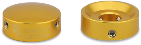 Barefoot Buttons V1 Gold Pedal Button Topper - Button (600x600), Png Download