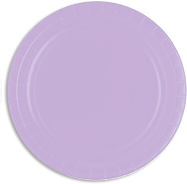 Purple Paper Party Plates - Circle (380x378), Png Download