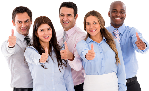 People With Thumbs Up Png (565x412), Png Download