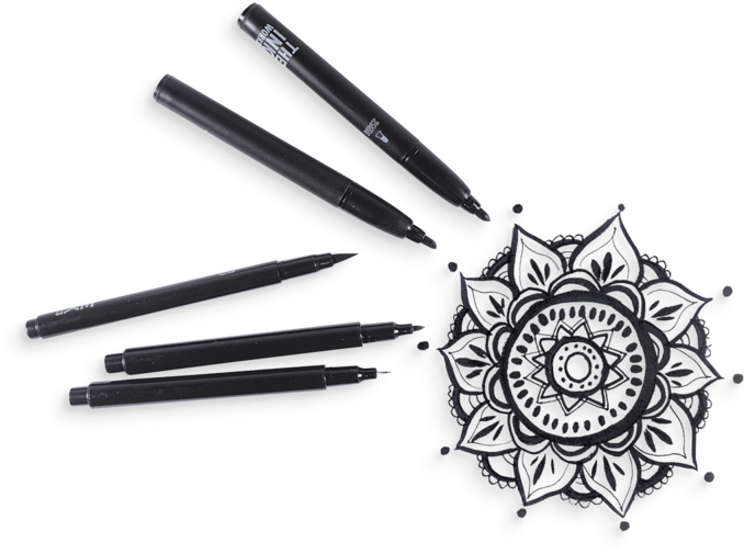 The Ink Works Markers - Drawing (800x800), Png Download