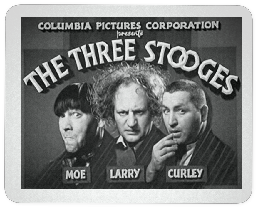 Three Stooges Opening Credits Mouse Pad - Mo Larry And Curley (1024x1024), Png Download