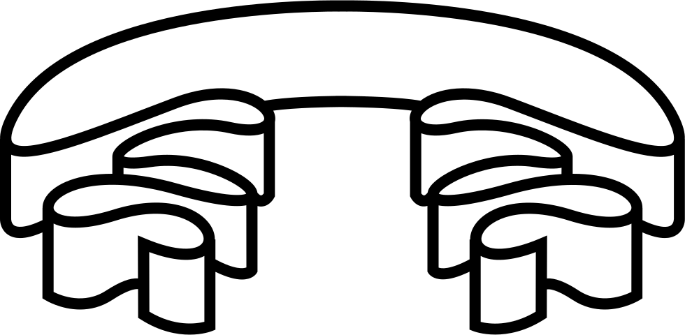 Ribbon White Curled Shape - Ribbon (980x480), Png Download