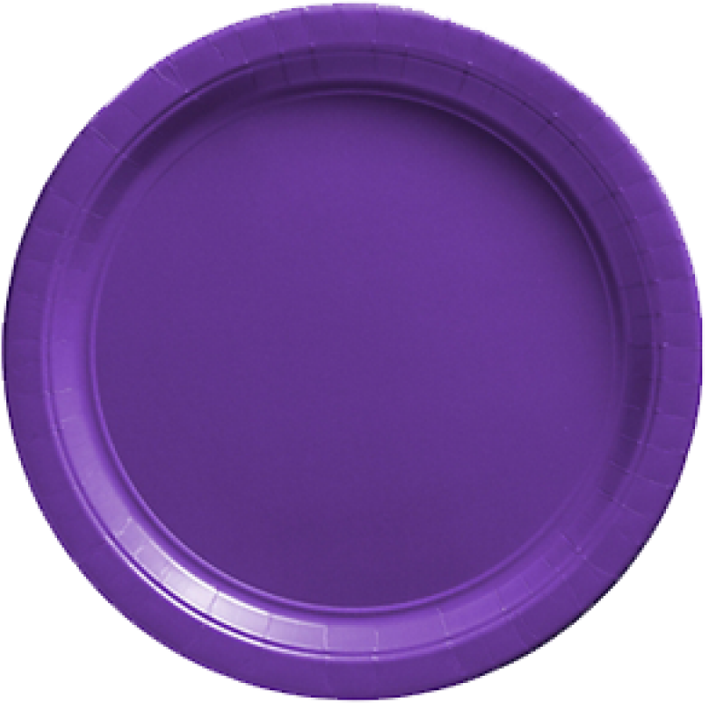 New Purple Paper Dinner Plates 20ct - Platos De Clores (800x800), Png Download