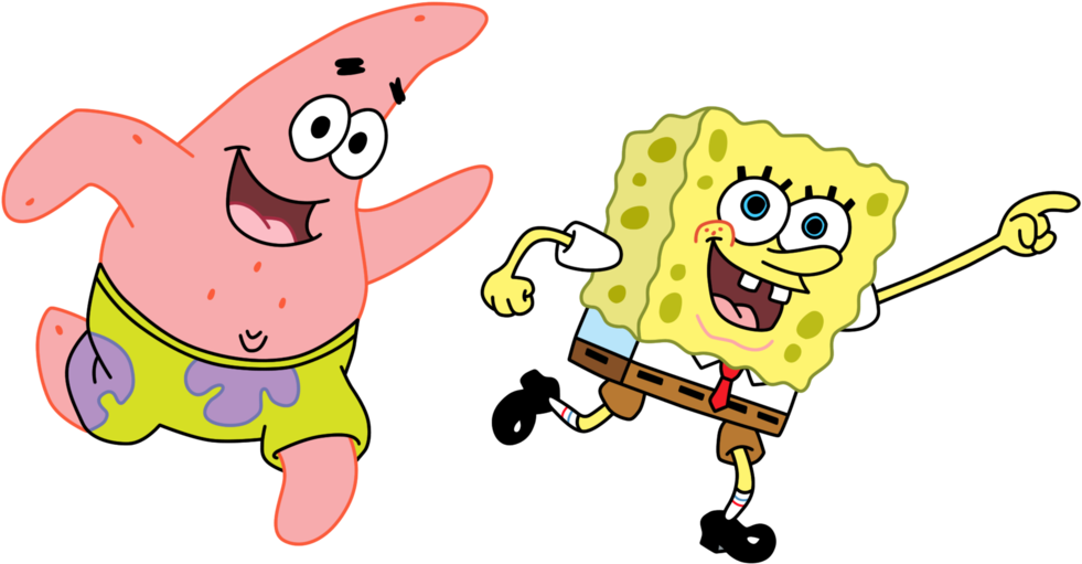 Spongebob Patrick Png Vector - Spongebob En Patrick (1024x768), Png Download