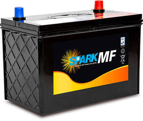 Car Battery Transparent Image - Spark Mf Battery (474x399), Png Download