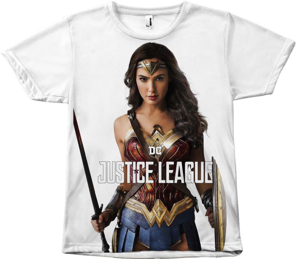 Wonder Woman Justice League Gal Gadot Canvas Size Sublimation - T Shirt Wonder Woman Gal Gadot (1024x1024), Png Download