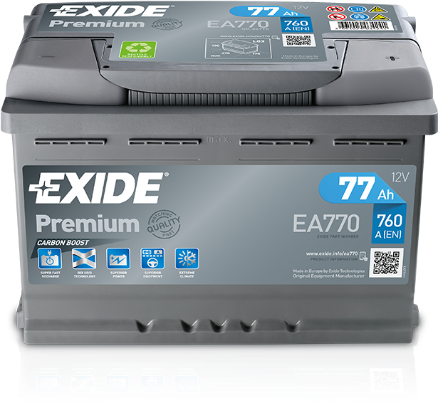 Exide Premium - Ea722 Exide Premium Car Battery 096te (650x650), Png Download