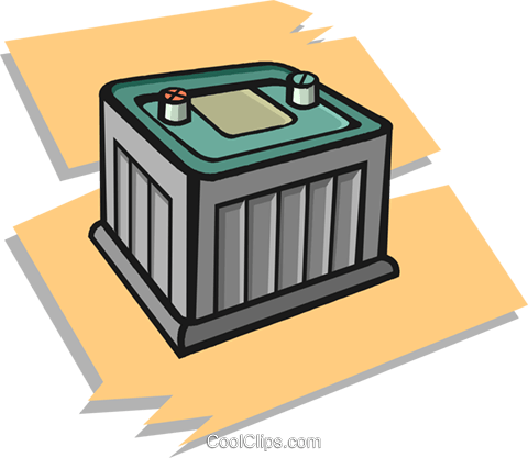 Car Battery Royalty Free Vector Clip Art Illustration - Clip Art (480x417), Png Download