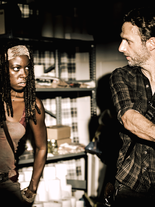 The Walking Dead, Andrew Lincoln, And Rick Grimes Image - Danai Gurira Y Andrew Lincoln (500x667), Png Download