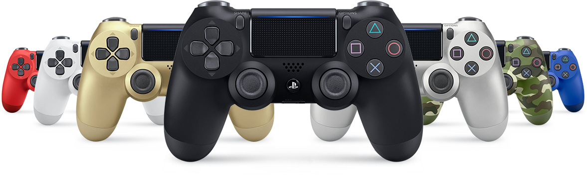 Playstation - Sony Dualshock 4 Gamepad - Black (1177x352), Png Download