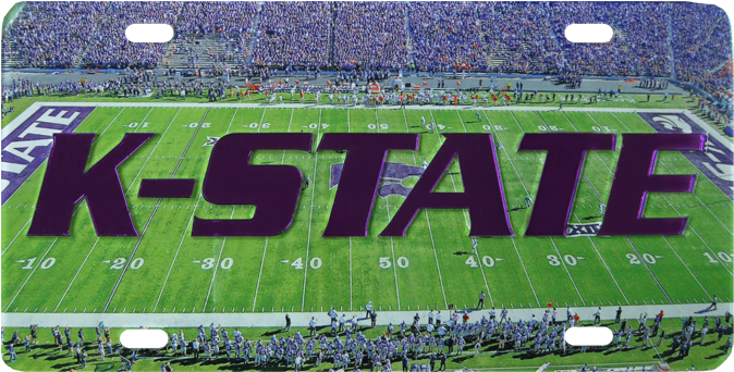 K-state Football Field Wincraft Mirror License Plate - K State Football Logo (720x540), Png Download