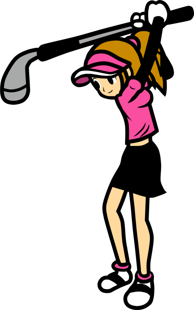 Female Golfer Transparent Png - Rhythm Heaven Golf (643x1024), Png Download
