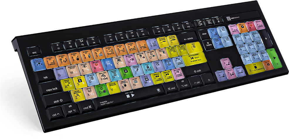 Logickeyboard Logic Pro X Astra Backlit European English - Logic Keyboard Logic Pro X (1000x520), Png Download