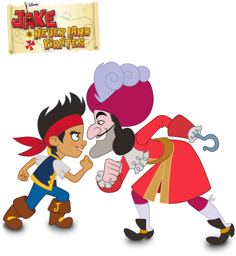 Jake&hook-promo - Jake Y Los Piratas Y Capitan Garfio (808x879), Png Download