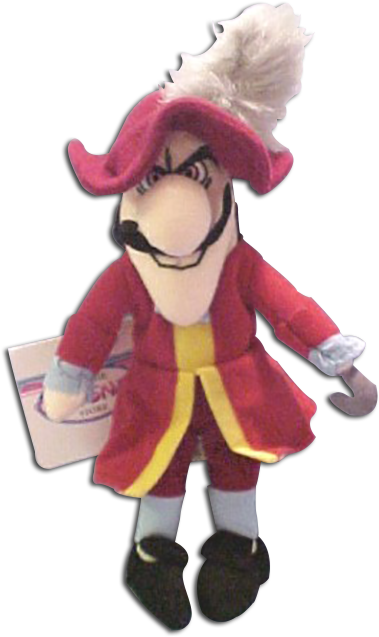 Peter Pan Captain Hook Doll (395x650), Png Download