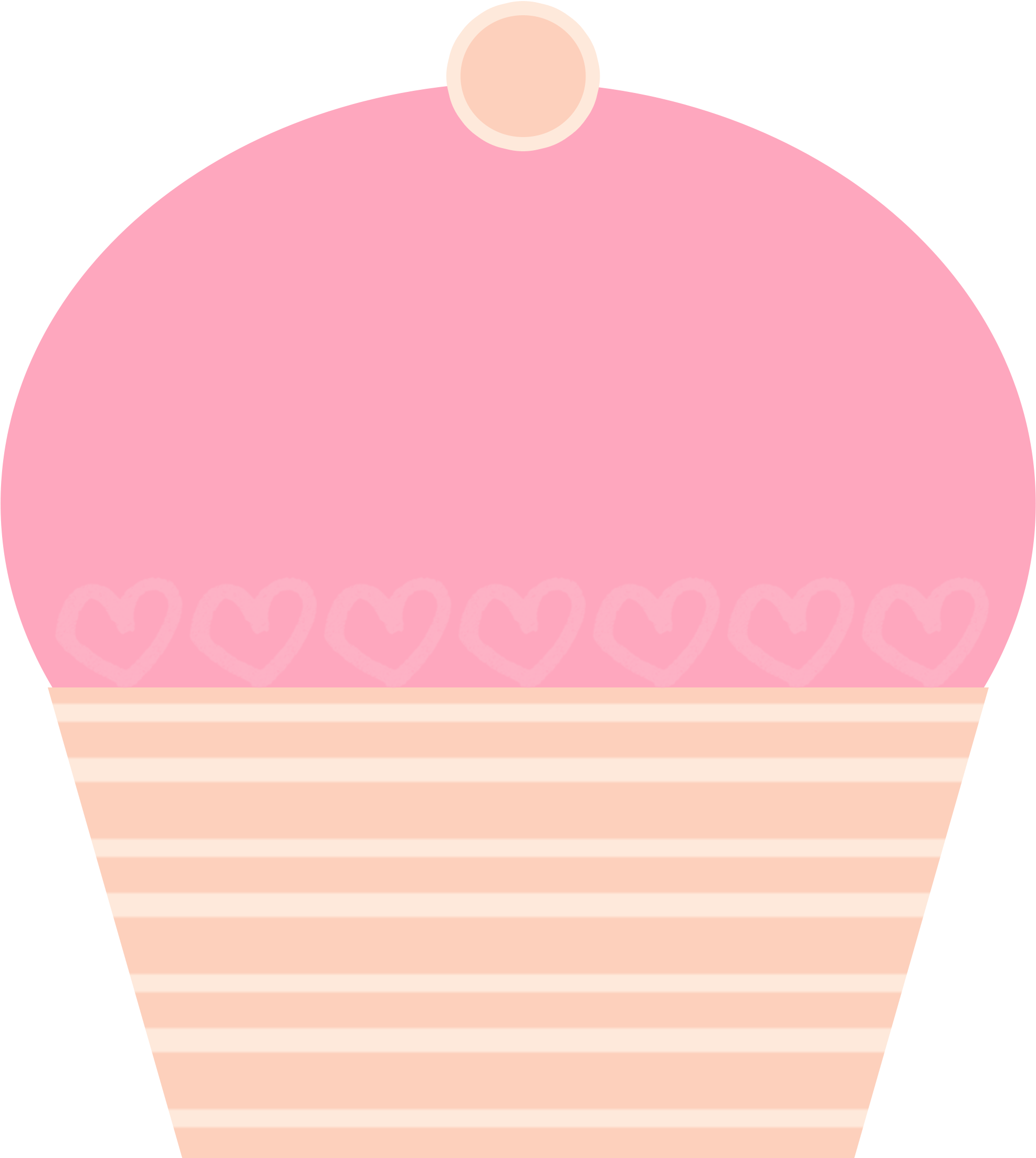 Cute Pink Cupcake Clipart - Clip Art (2048x2383), Png Download