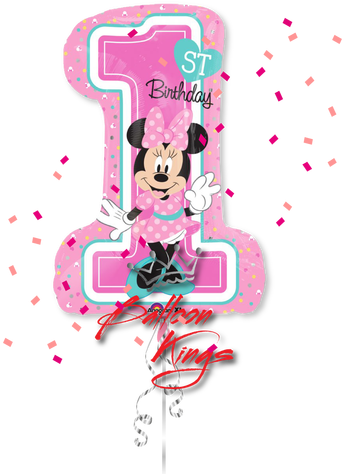 1st Birthday Minnie Mouse Shape - 1st Minnie Mouse (500x500), Png Download