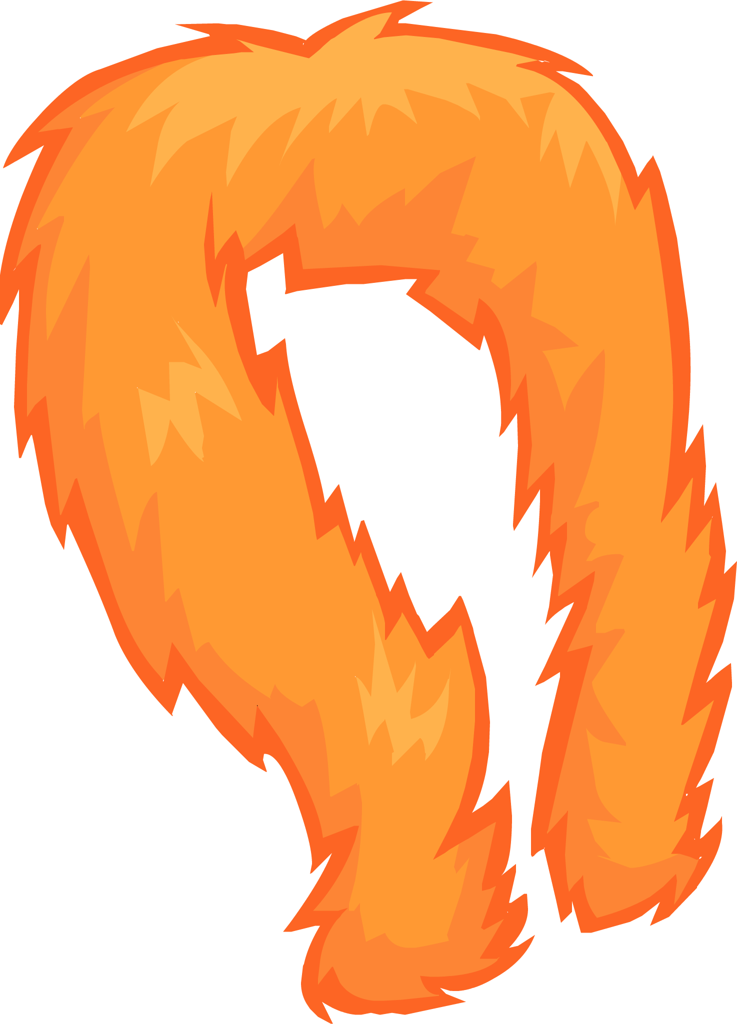 Orange Boa - Club Penguin Boa (1474x2049), Png Download