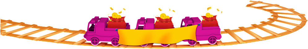 Cartoon Cute Little Train Png - Track (1024x288), Png Download