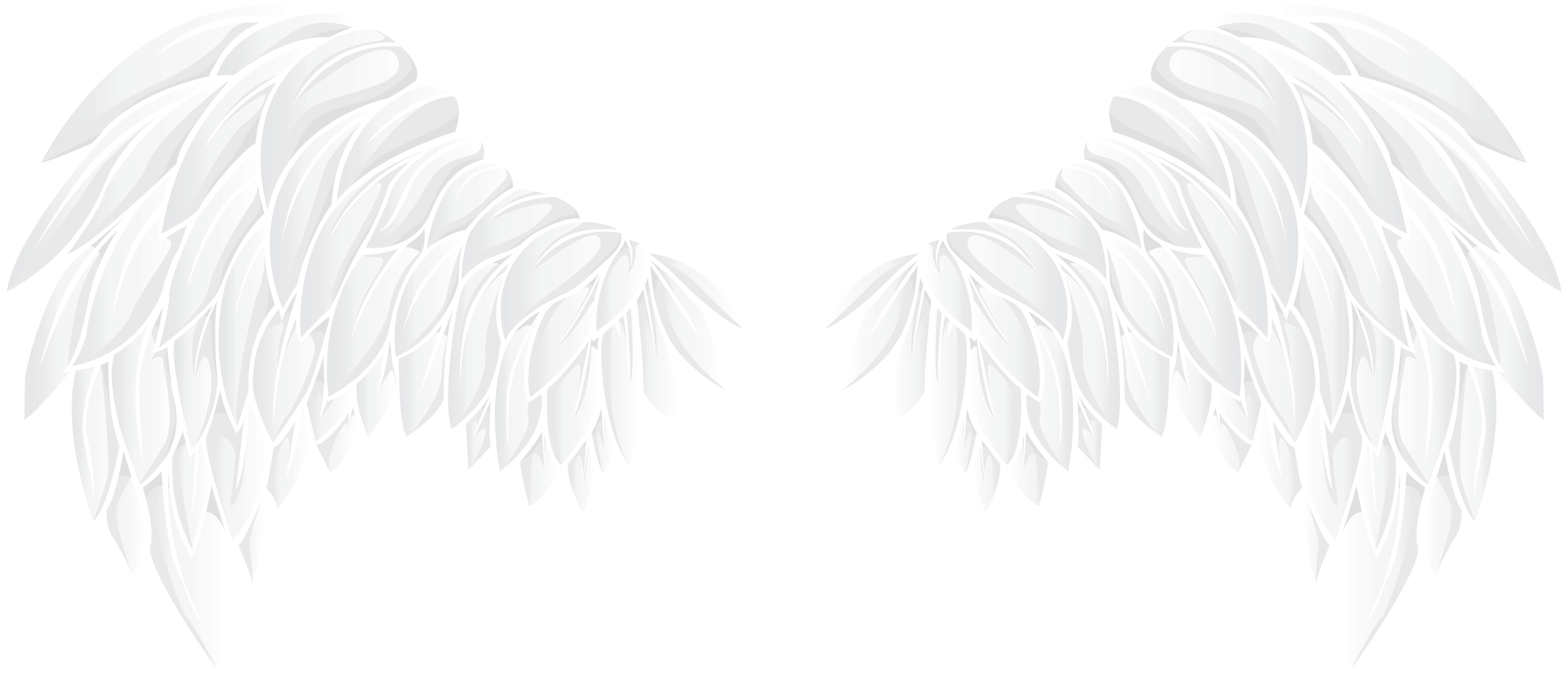 Wings Clipart Png (8000x3506), Png Download