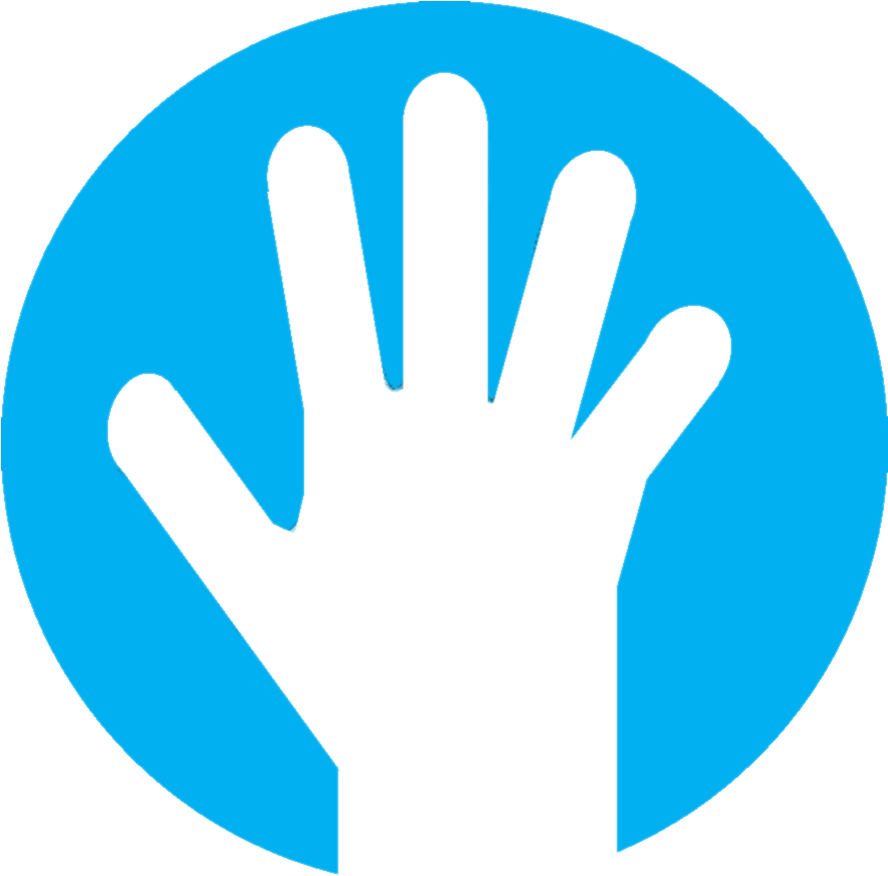 Wlm Hp Hand - Blue Hand Png (887x886), Png Download