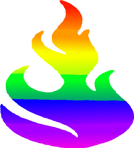 Image - Flame Rainbow Clipart (800x600), Png Download