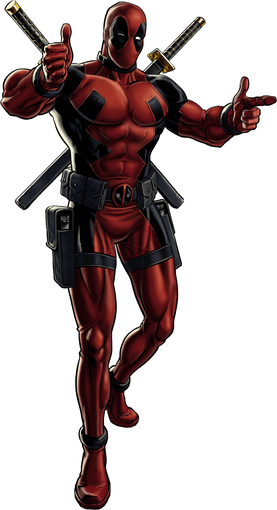 Deadpool Portrait Art - Marvel Avengers Alliance Deadpool (1070x1965), Png Download