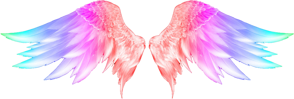 Report Abuse - Colorful Angel Wings Tattoo (1000x700), Png Download