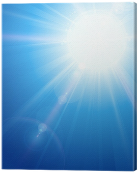 Blue Sky With Sun And Lens Flare Canvas Print • Pixers® - Sunlight (400x400), Png Download