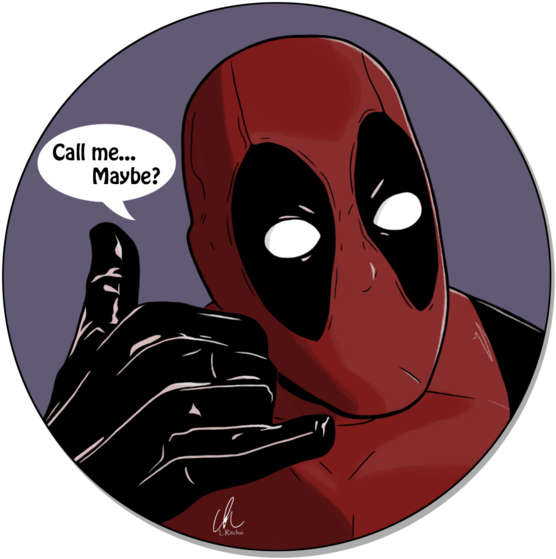 Call Me Maybe By Lritchieart On Deviantart - Deadpool Call Me Maybe (600x600), Png Download