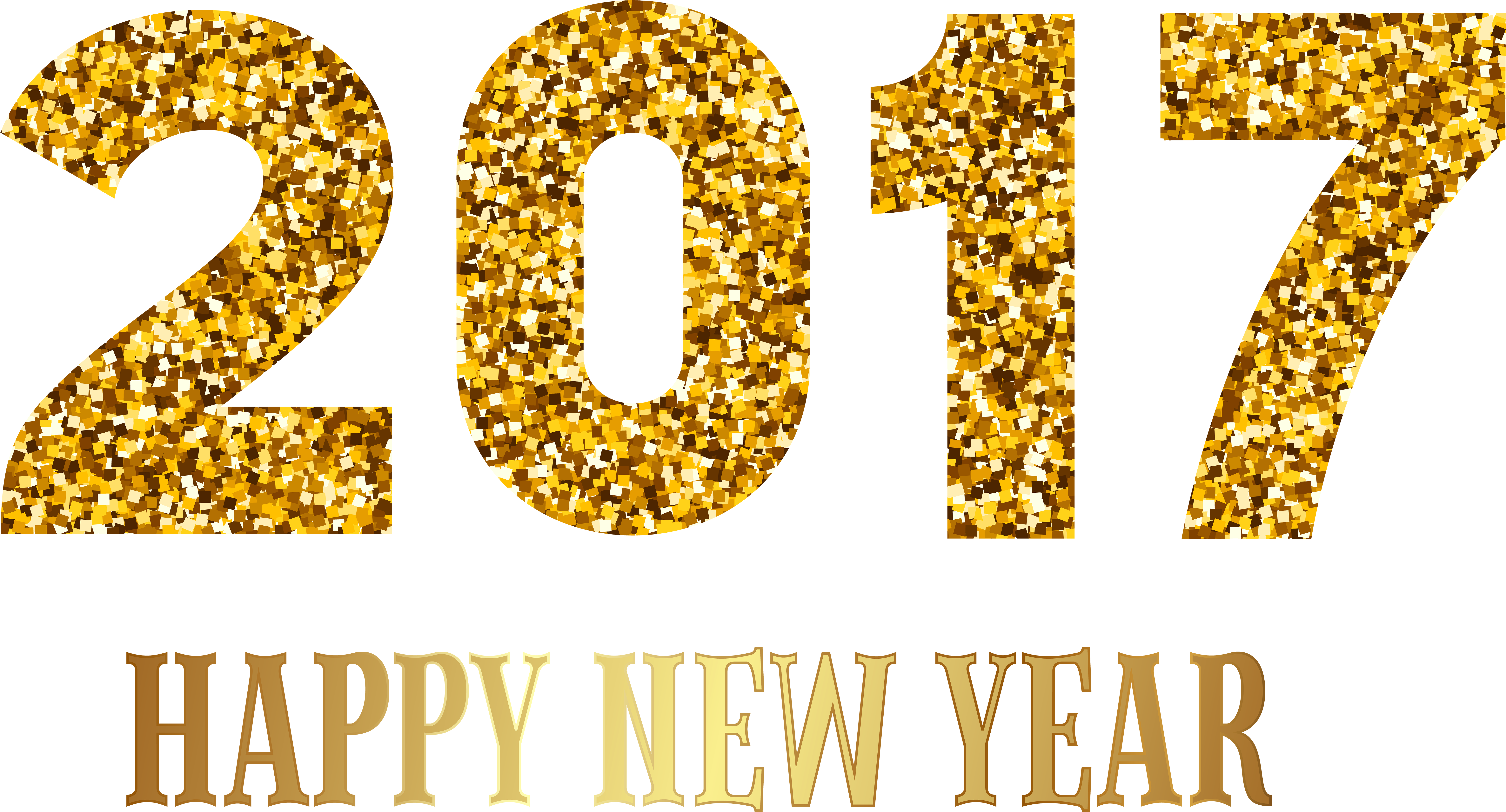 2017 Transparent Happy New Year (8000x4371), Png Download