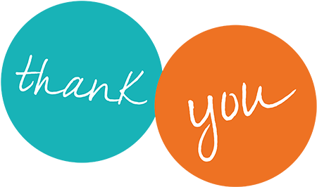 Thank You - Thank You Blue And Orange (478x269), Png Download