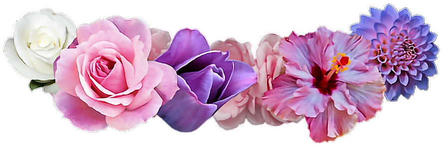 #freetoedit#ftestickers #flowers #flowercrown#remixit - Flower Crown Png (1000x400), Png Download