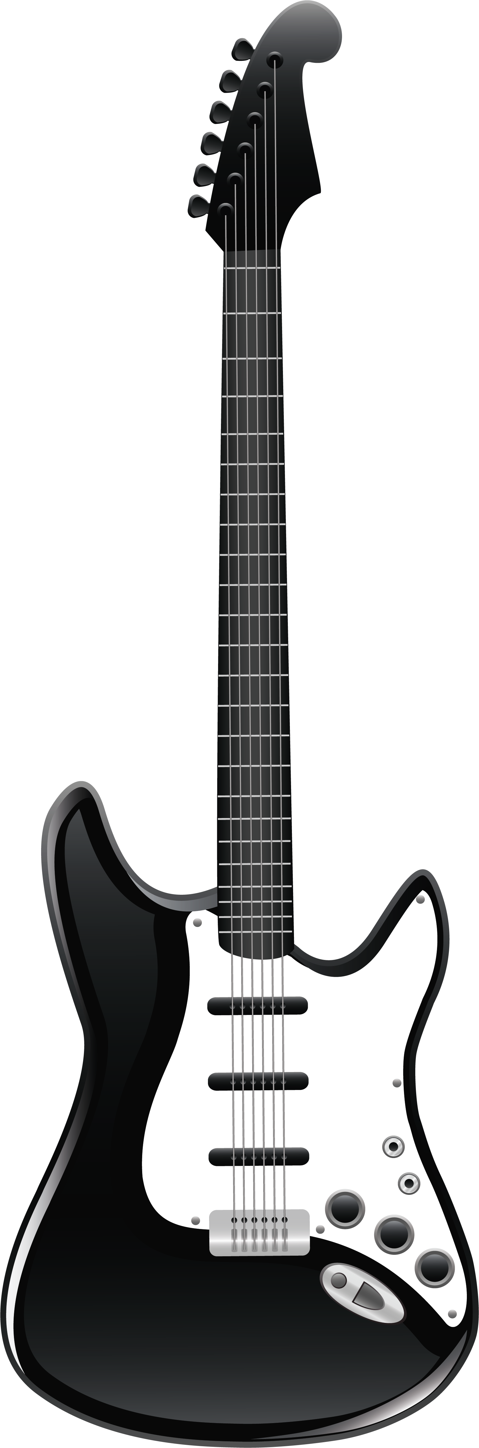 Guitar Clipart Black And White - Guitar Png Clip Art (2006x5328), Png Download