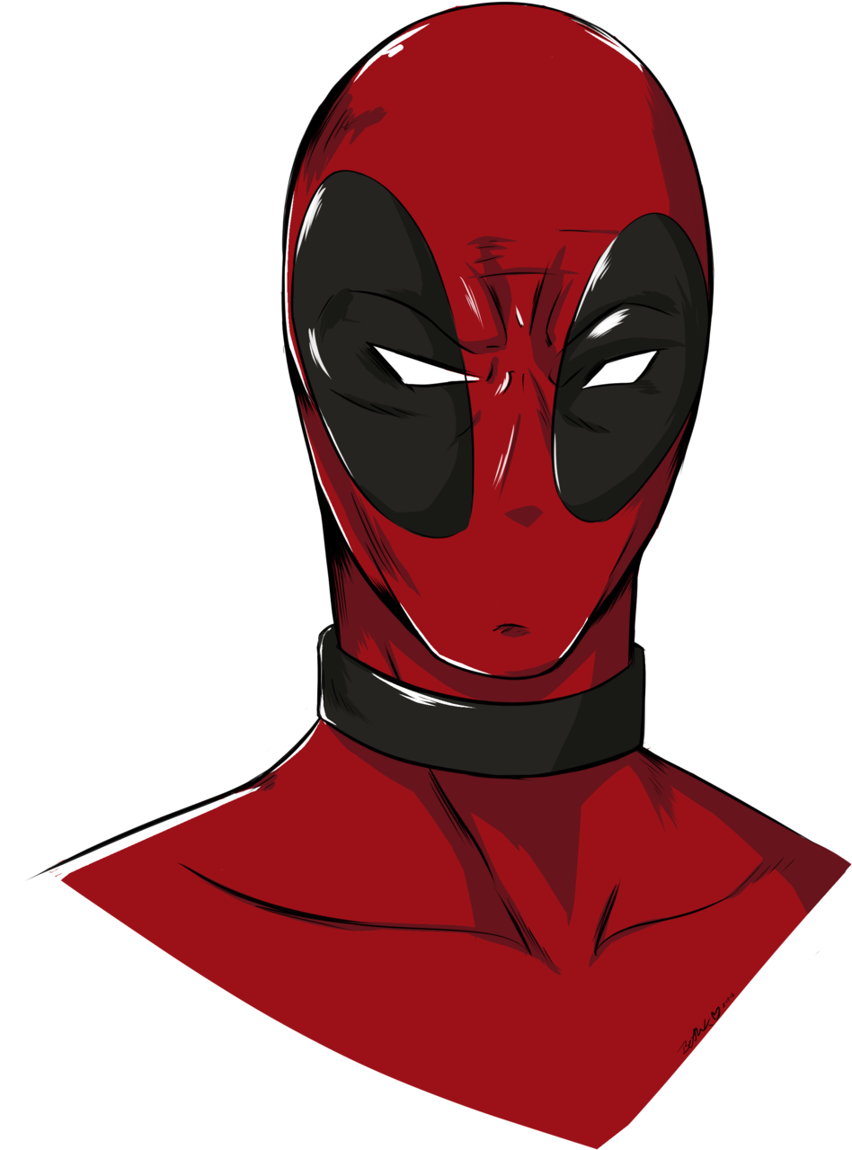 Image Library Download Images Of Face Drawings Spacehero - Deadpool Png (1024x1354), Png Download