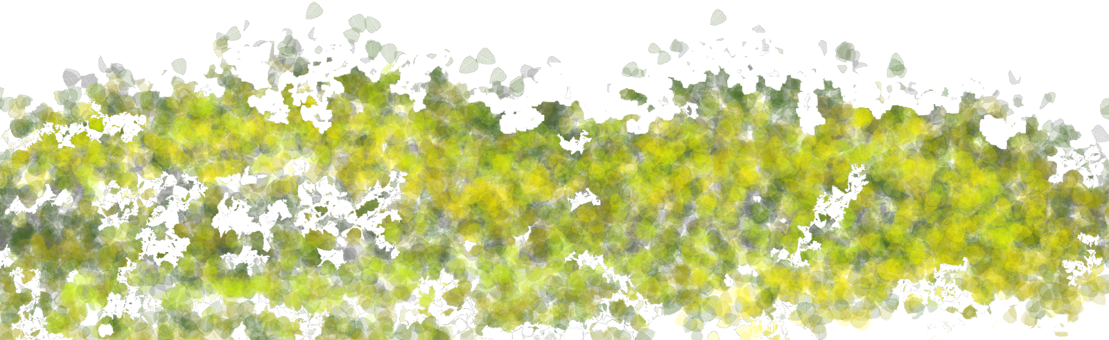 Bushes Light - Painting (1600x491), Png Download