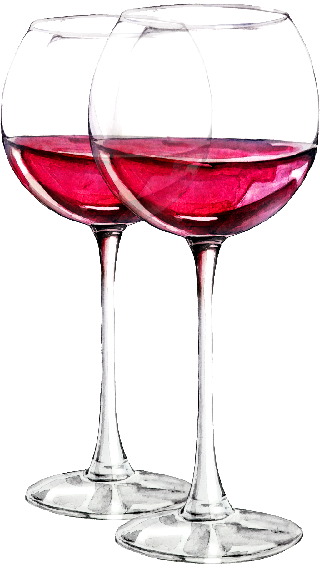 This Graphics Is Hand Painted Red Wine Glass Transparent - سكرابز كاسات (1024x1816), Png Download