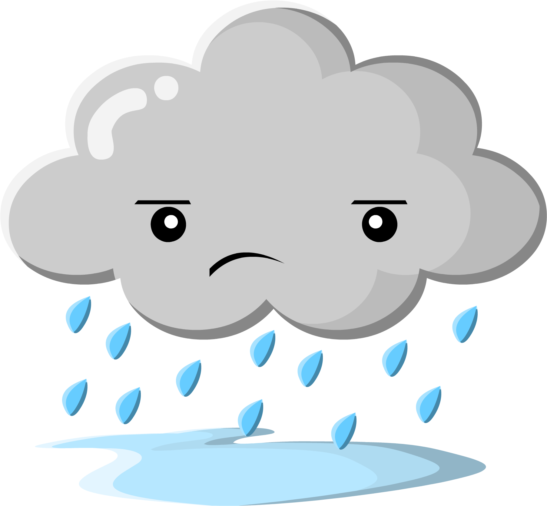 Rain Cloud Clipart (2000x2000), Png Download